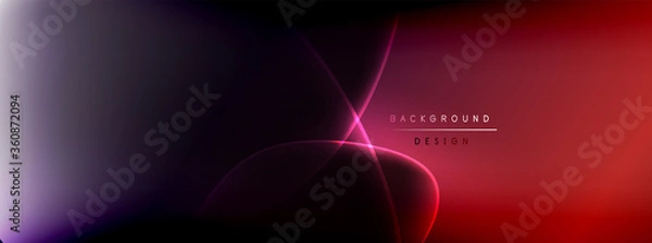 Fototapeta Vector abstract background - liquid bubble shapes on fluid gradient with shadows and light effects. Shiny design template for text