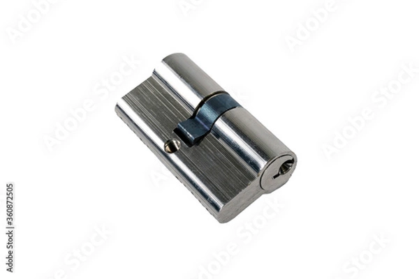 Fototapeta Pin tumbler of cylinder lock internal mechanism with one key inserted