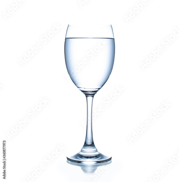 Obraz Empty wine glass. Isolated on white background. This has clipping path.