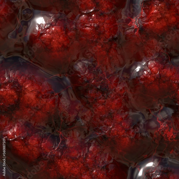 Fototapeta Seamless texture of the flesh. Red organic background.