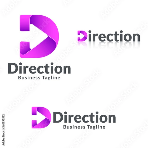 Obraz Letter D - Direction Logo
