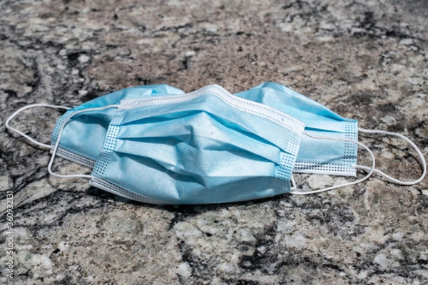 Fototapeta Blue coronavirus mask object