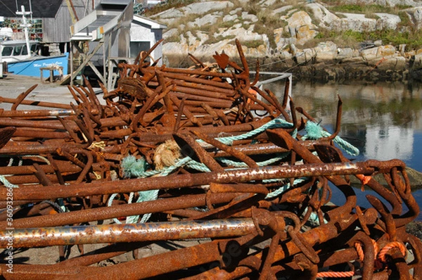 Obraz rusted anchors