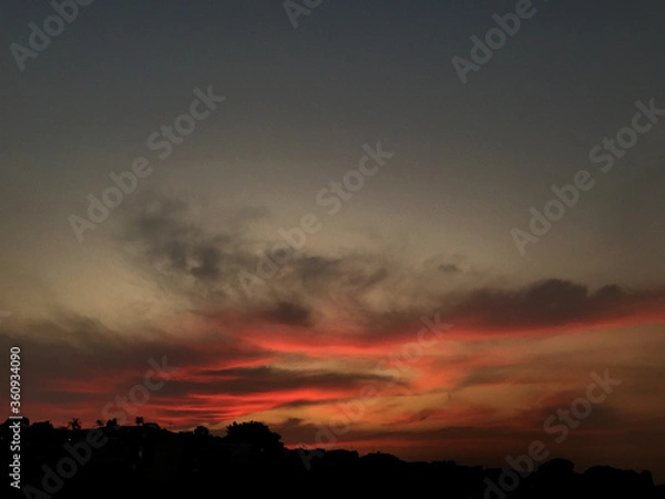 Obraz sunset in the city