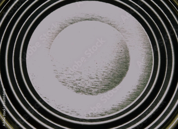 Fototapeta The texture is retro circle metallic with a lot of scuffs old