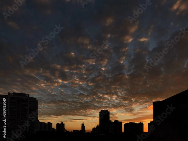 Obraz sunset in the city