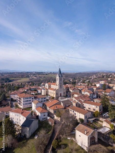 Fototapeta Dardilly par drone