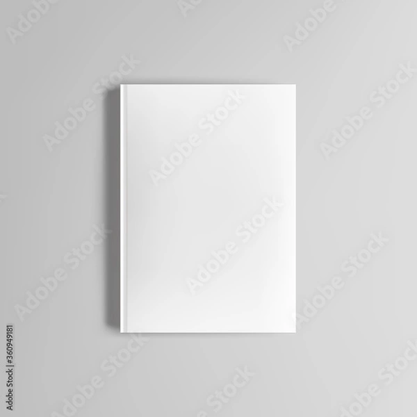 Fototapeta Realistic vector layout of cover mockup design template in A4 format for brochure, flyer, cover design, book design, magazine, brochure cover.