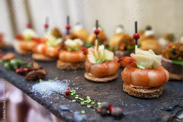 Obraz grilled shrimps 