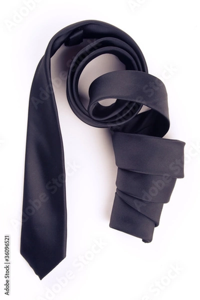 Fototapeta Part of a tie rolled into a spiral isolated