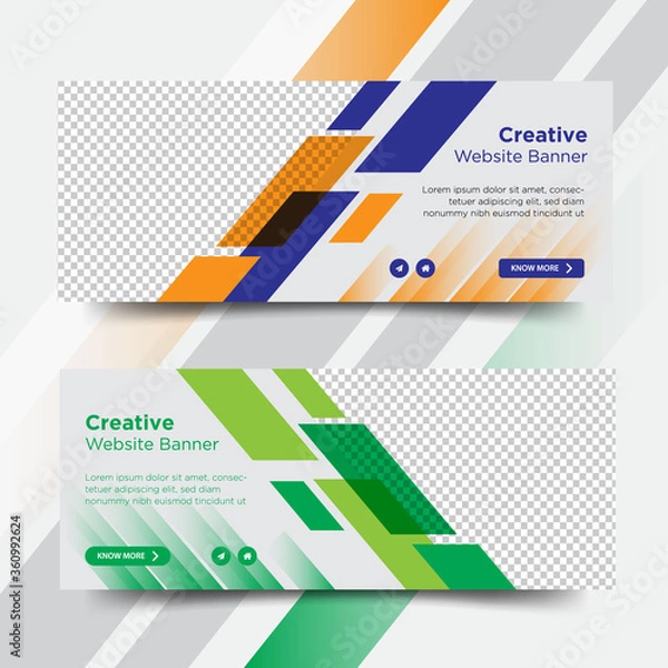 Obraz Creative business web banner design for social media post promotion 	