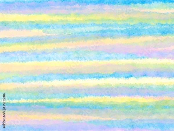 Fototapeta Watercolor paint like gradient background pastel ombre style. Iridescent template for brochure, banner, wallpaper, mobile screen. Neon hologram theme