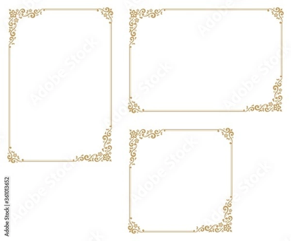 Obraz Decorative frame.A frame that gave a change in size to the same design.Good frame for a4 size paper.Certificate frame.