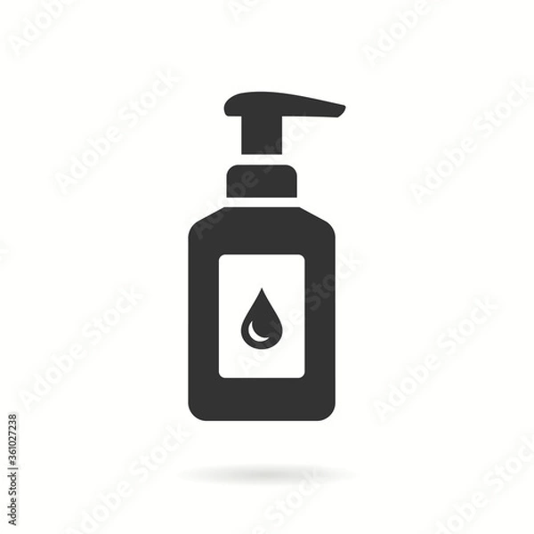 Obraz Hand sanitizer icon. Vector illustration.