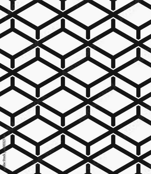 Fototapeta  Vector seamless pattern. Modern stylish texture. Repeating geometric hexagons.