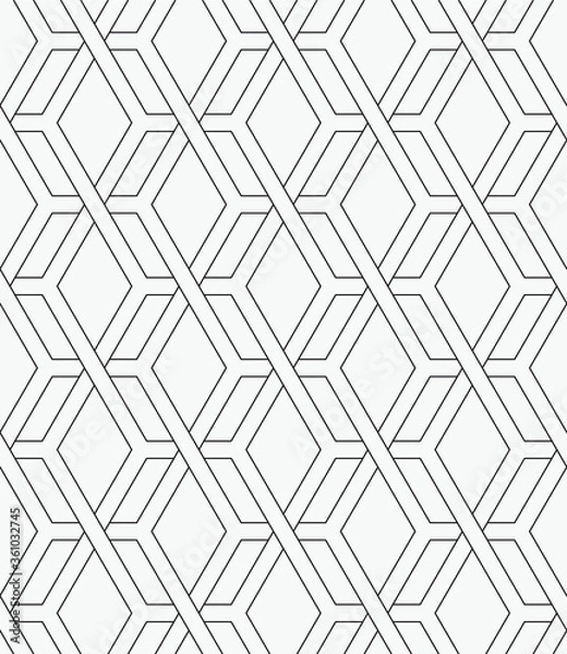 Fototapeta  Vector seamless pattern. Modern stylish texture. Repeating geometric hexagons.