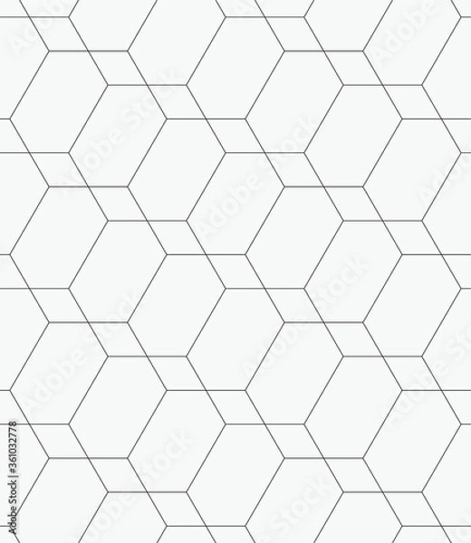 Fototapeta  Vector seamless pattern. Modern stylish texture. Repeating geometric hexagons.