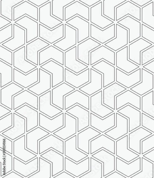 Fototapeta  Vector seamless pattern. Modern stylish texture. Repeating geometric hexagons.