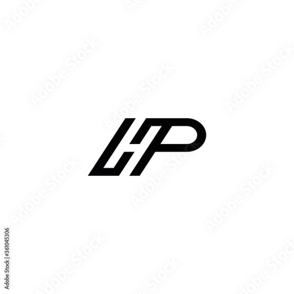 Obraz HP H P letter logo design vector