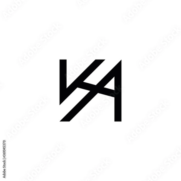 Obraz KA K A letter logo design vector