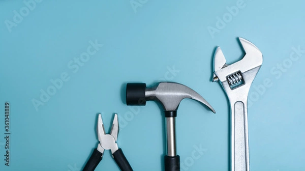 Fototapeta A set of essential tools at home.