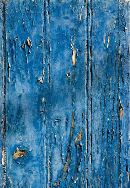 Obraz Old plank painted in blue