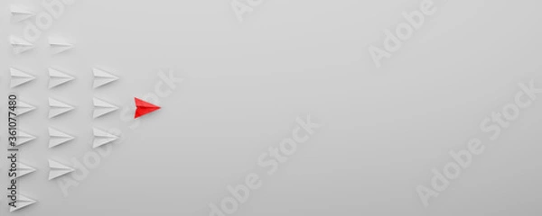 Obraz abstract business symbol with plane - 3D Illustration