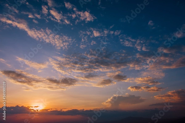 Obraz sunset in the sky