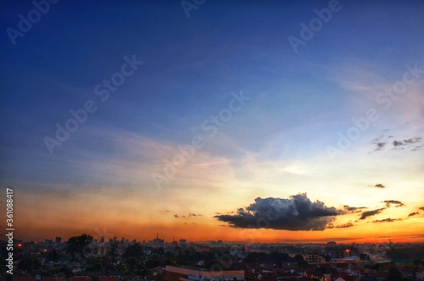 Obraz Sunset over Nairobi city