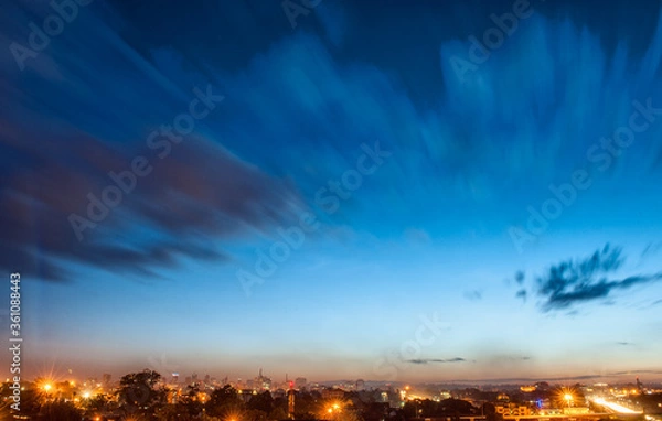 Obraz sunset over the city