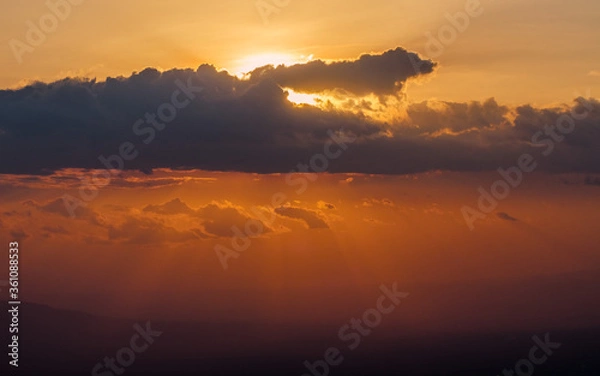 Obraz sunset over the river