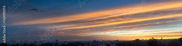 Obraz sunset over the city