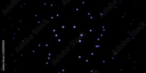 Obraz Dark Pink, Blue vector layout with bright stars. Decorative illustration with stars on abstract template. Pattern for new year ad, booklets.