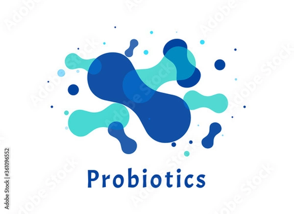 Obraz Probiotics bacteria logo.