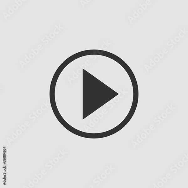 Fototapeta Play icon flat