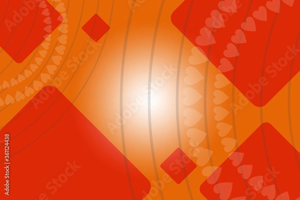 Fototapeta abstract, illustration, pattern, wallpaper, design, orange, green, yellow, blue, texture, red, color, art, light, wave, gradient, bright, circle, graphic, digital, lines, 3d, colorful, waves, geo