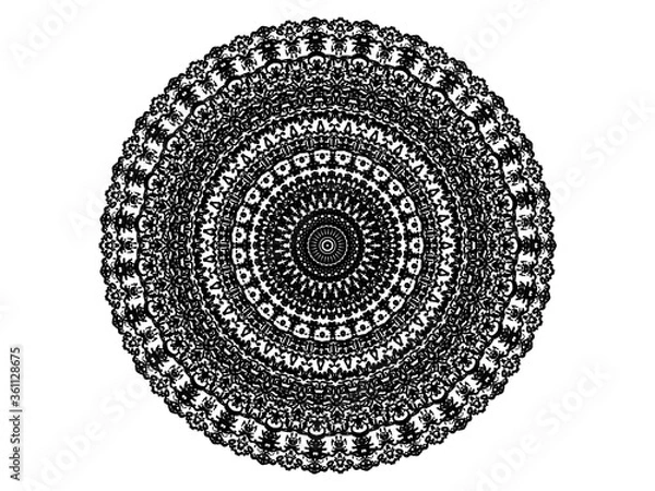 Obraz round ornamental round lace pattern