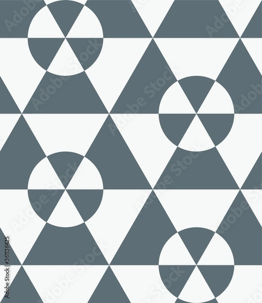 Fototapeta  Vector seamless pattern. Modern stylish texture. Repeating geometric tiles. Composition with triangles.