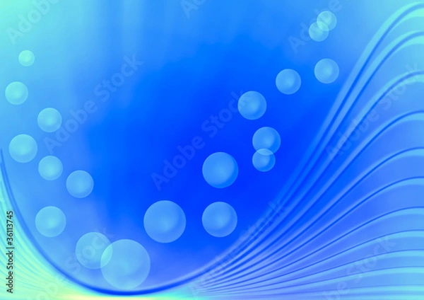 Obraz Bubbles with curve line background