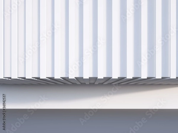 Fototapeta 3d rendering of modern minimal architecture facade