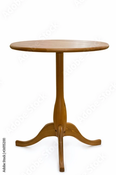 Obraz wooden round table