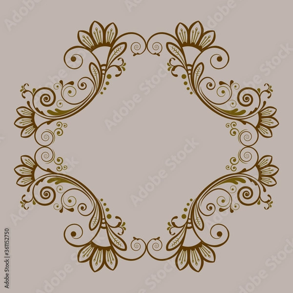 Fototapeta vector vintage floral  background with decorative flowers for design