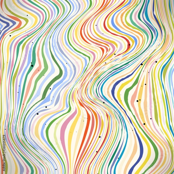 Fototapeta Bright colorful striped background. Abstract lined glitch pattern