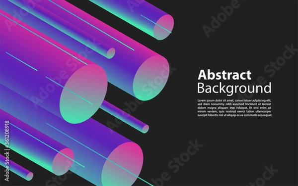 Fototapeta Abstract background with geometric gradient circle. Graphic design element.