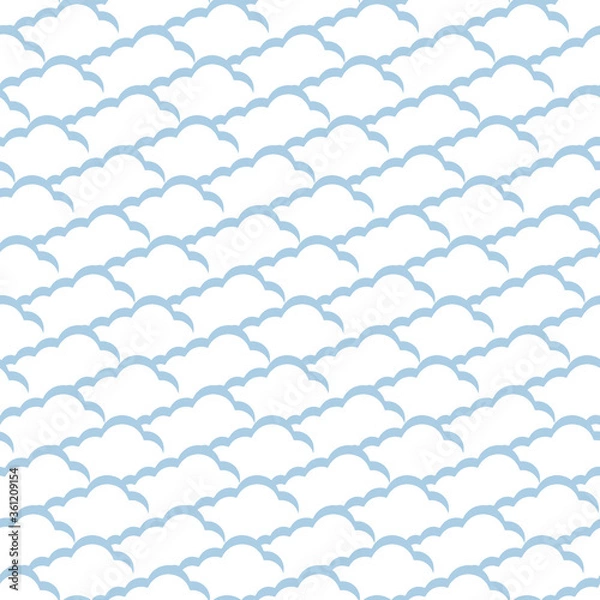 Obraz Bumpy cloud tile pattern seamless repeat background
