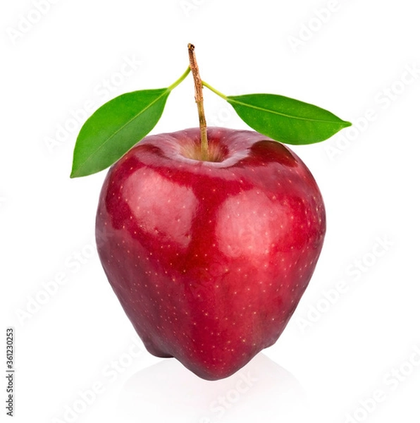 Obraz Red apple isolated on white background