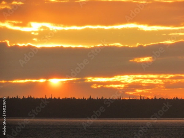 Obraz sunset in Alaska, sky on fire