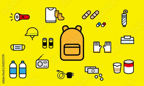 Fototapeta 防災グッズ