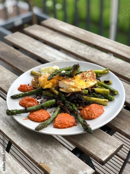 Obraz Spargel mit Pesto