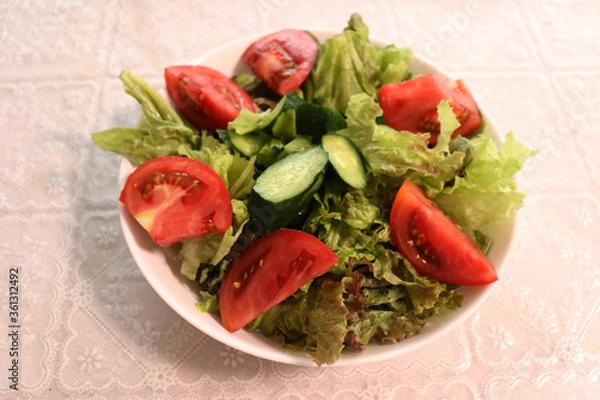 Obraz トマトときゅうりのグリーンサラダ